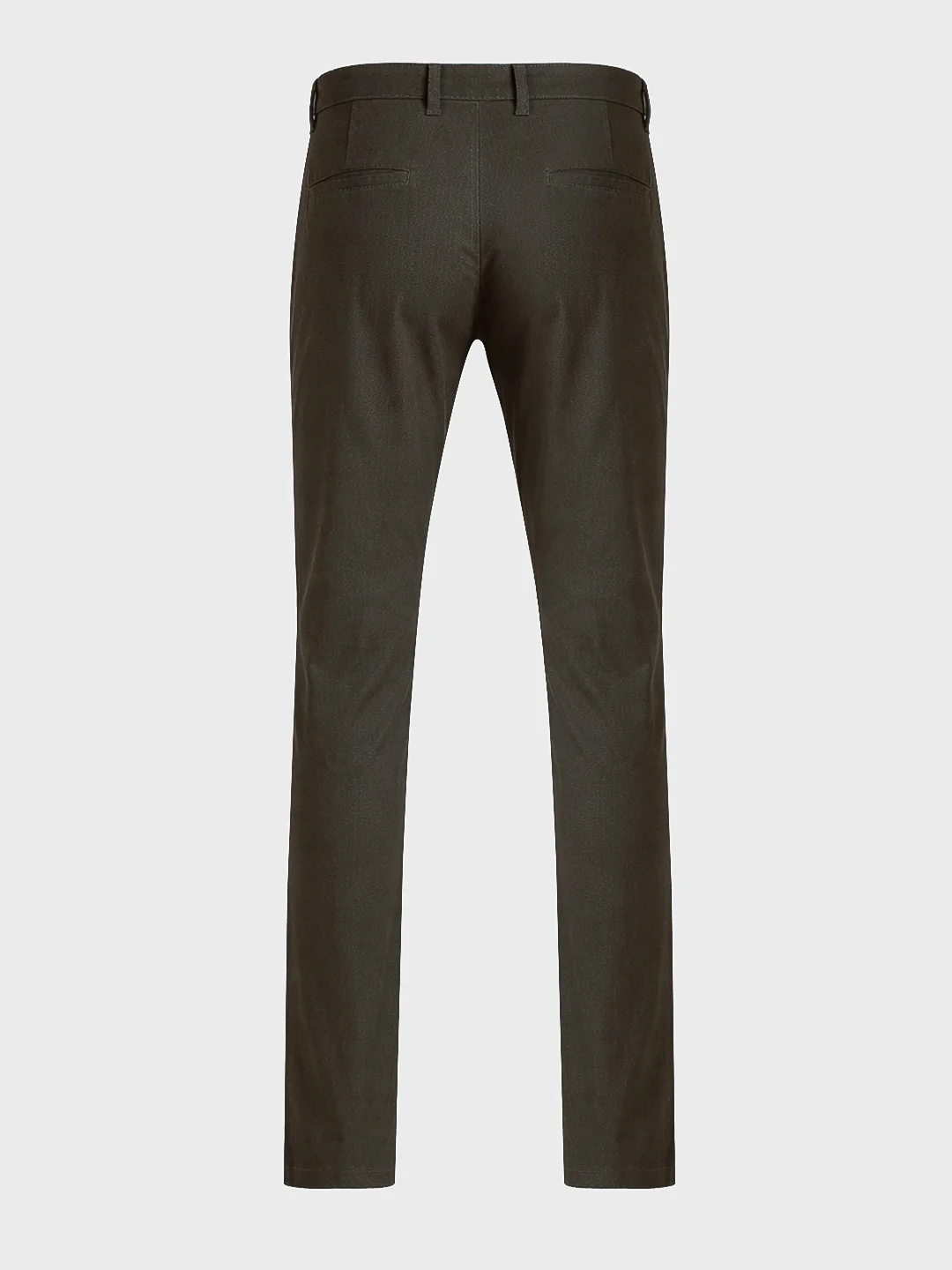 Men's Grey Slim Fit Solid Casual Chinos - Image 7