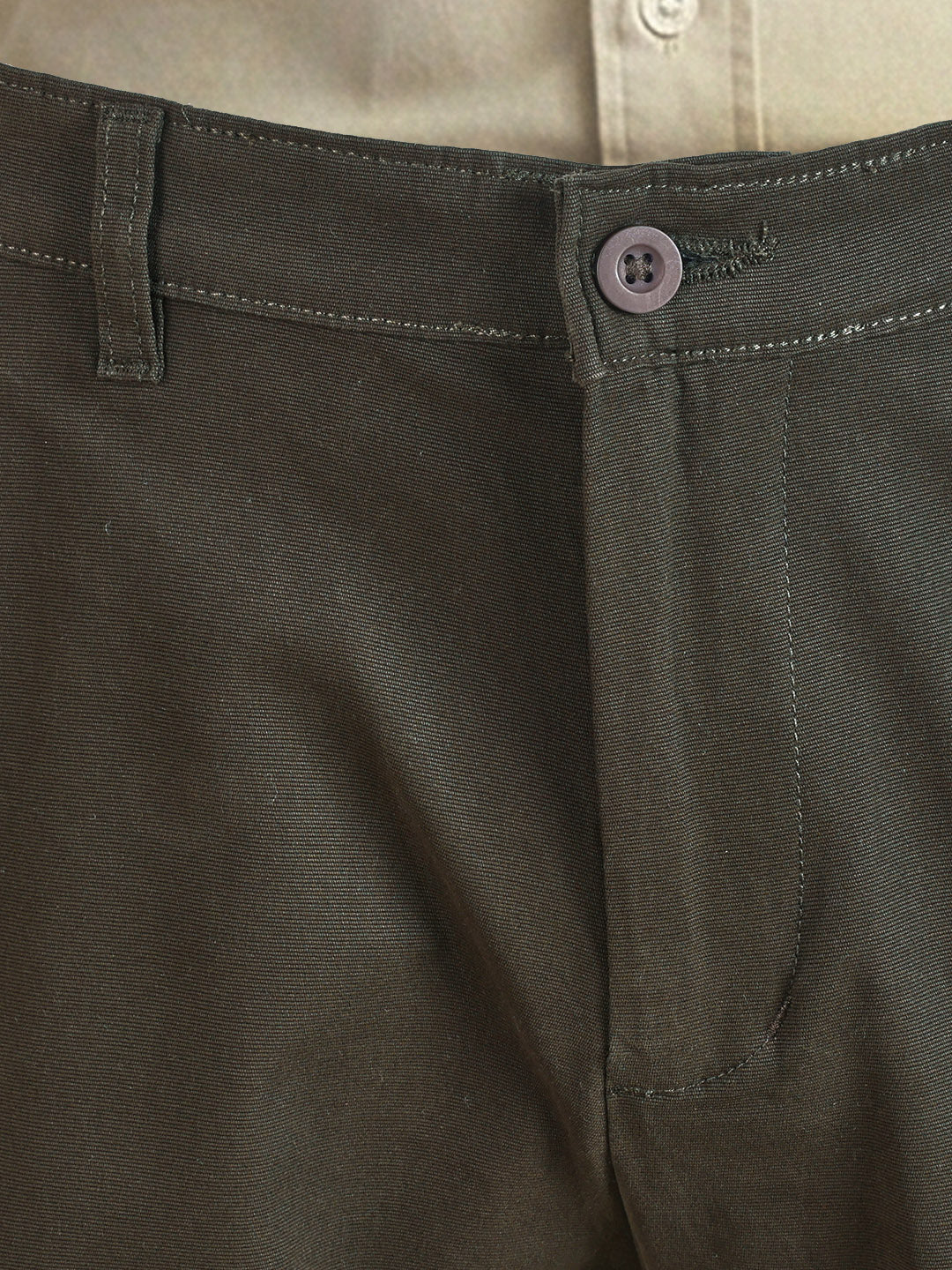 Men's Grey Slim Fit Solid Casual Chinos - Image 8