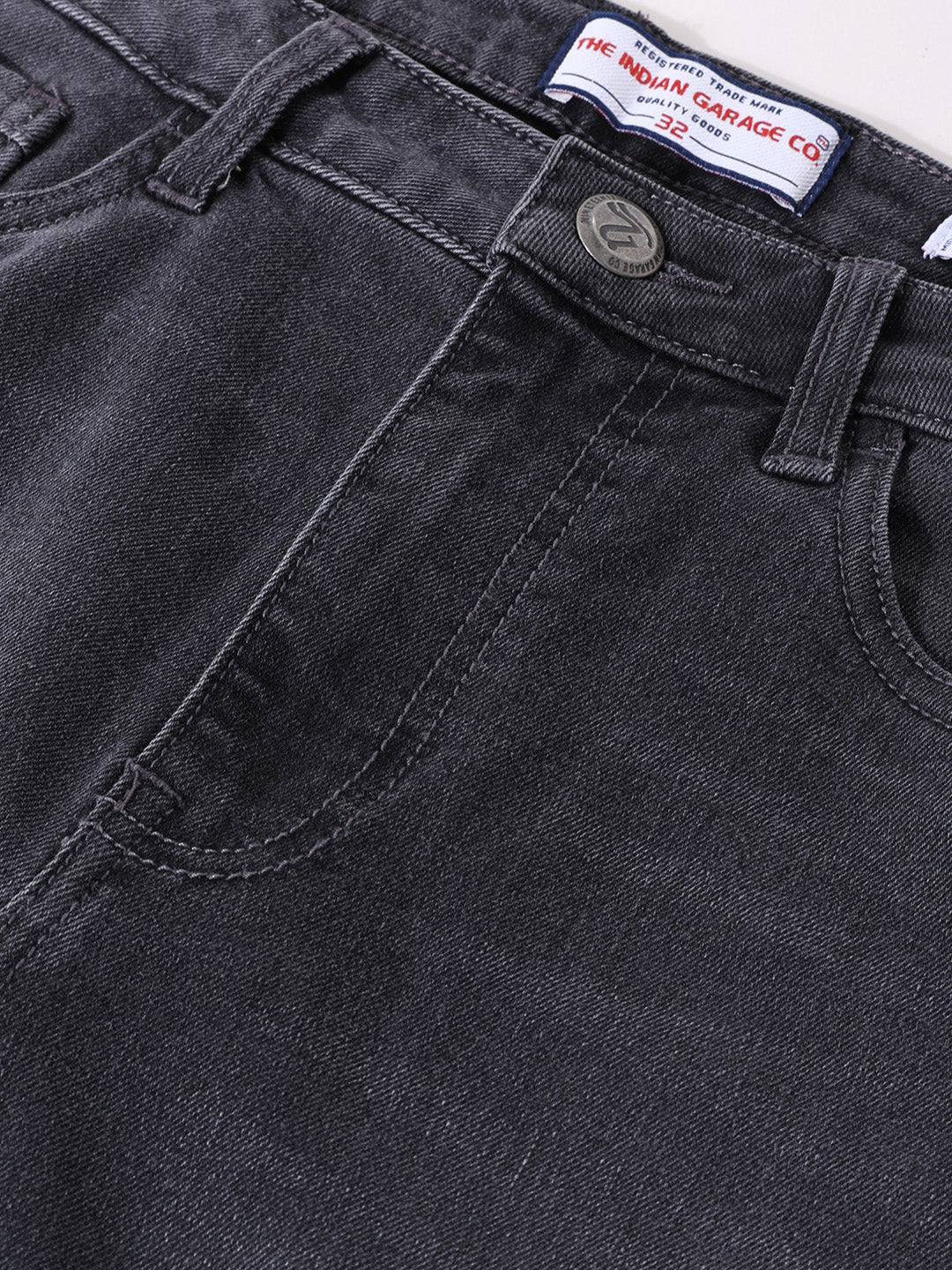 Men's Grey Slim Fit Solid Casual Jeans - Image 6