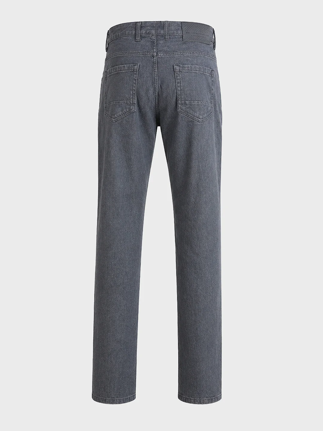 Men's Grey Slim Fit Solid Casual Jeans - Image 7