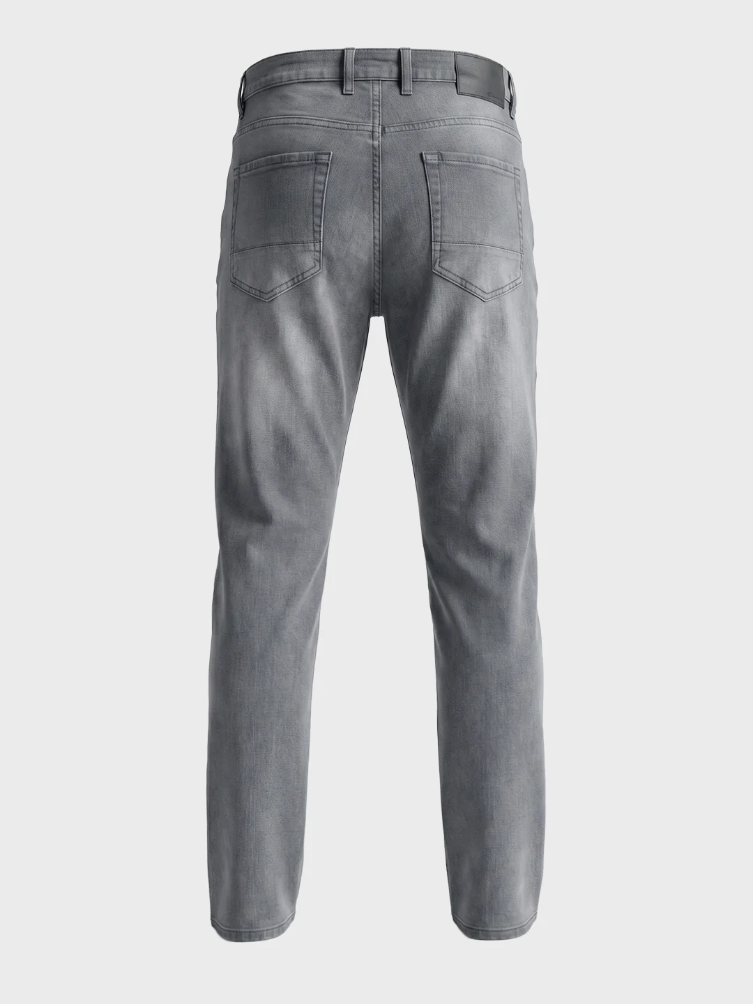 Men's Grey Slim Fit Solid Casual Jeans - Image 7