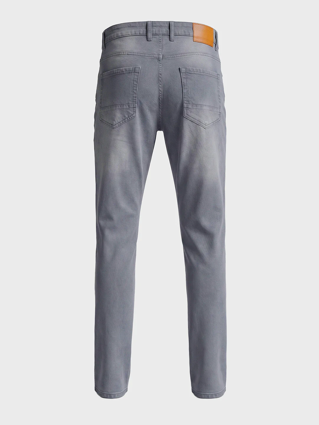 Men's Grey Slim Fit Solid Casual Jeans - Image 7