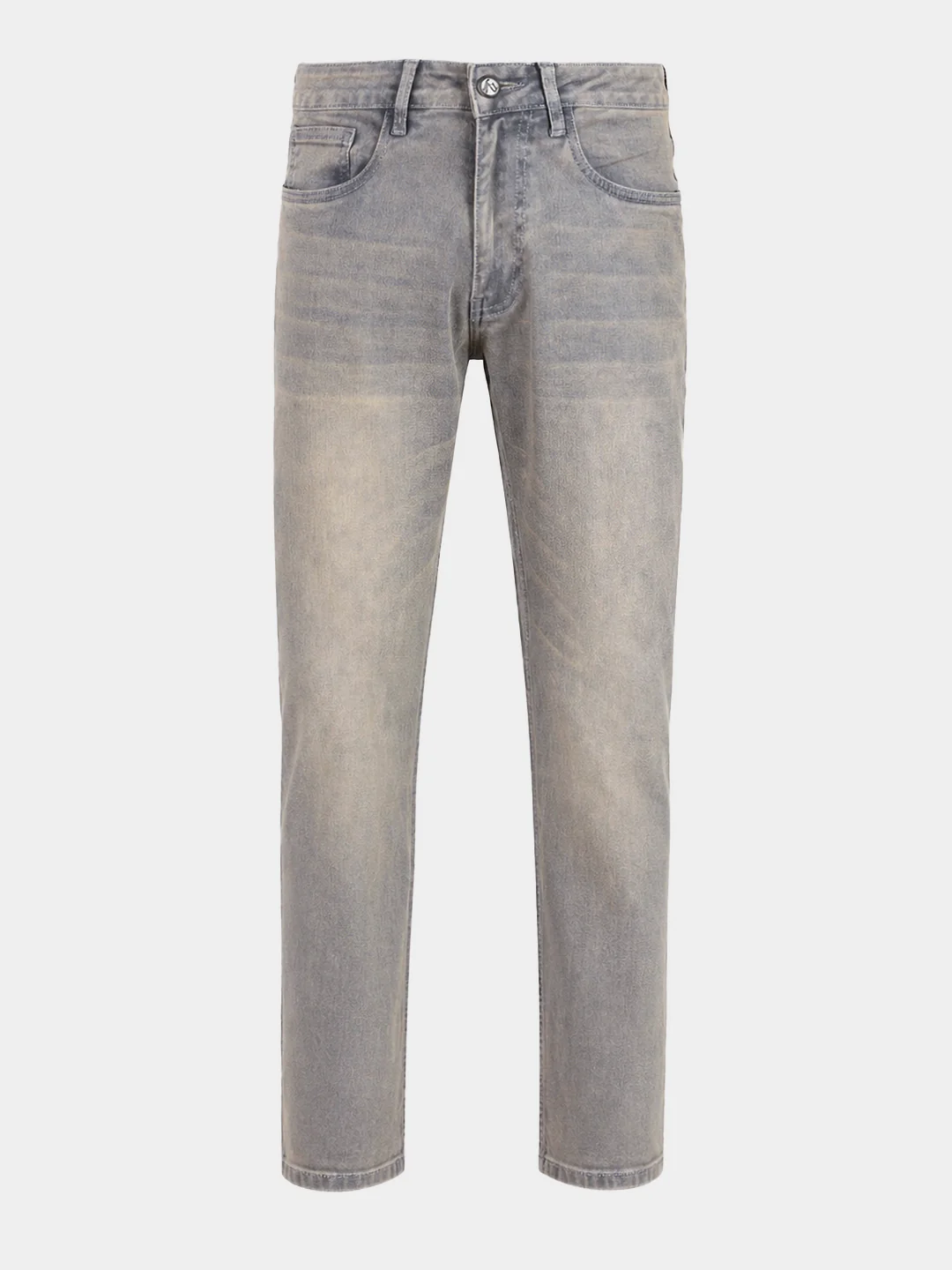 Men's Grey Slim Fit Solid Casual Jeans - Image 6