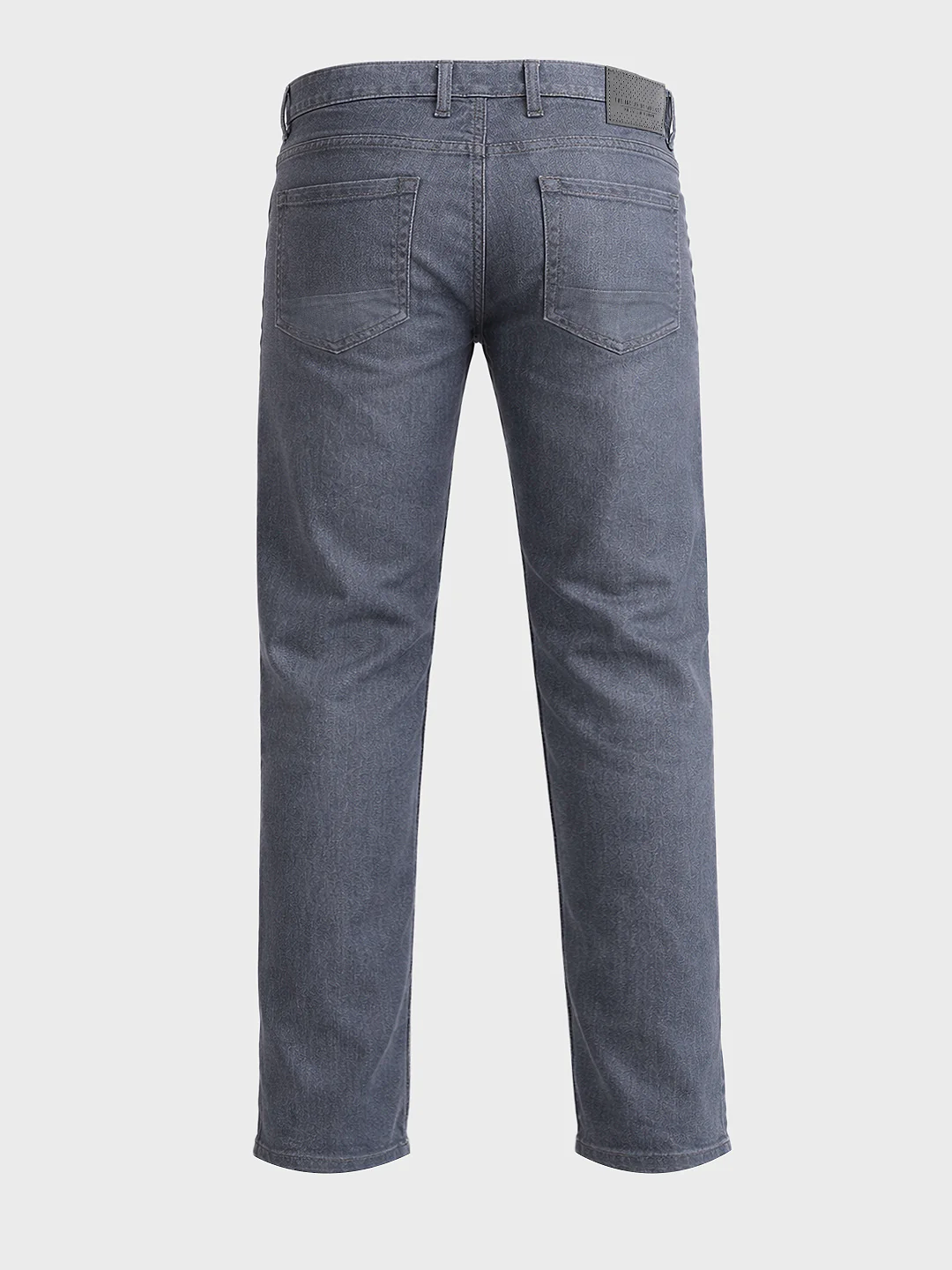 Men's Grey Slim Fit Solid Casual Jeans - Image 5