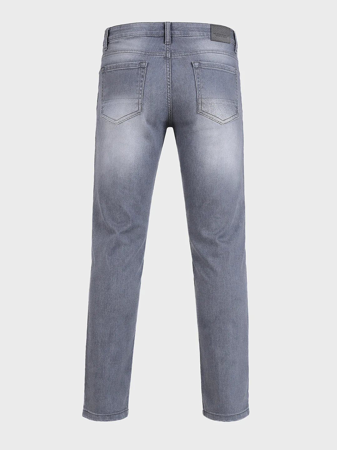 Men's Grey Slim Fit Solid Casual Jeans - Image 5