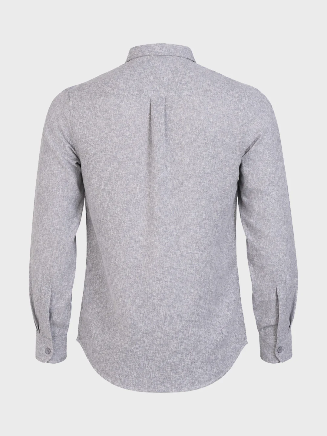 Men's Grey Slim Fit Solid Casual Shirt - Image 6