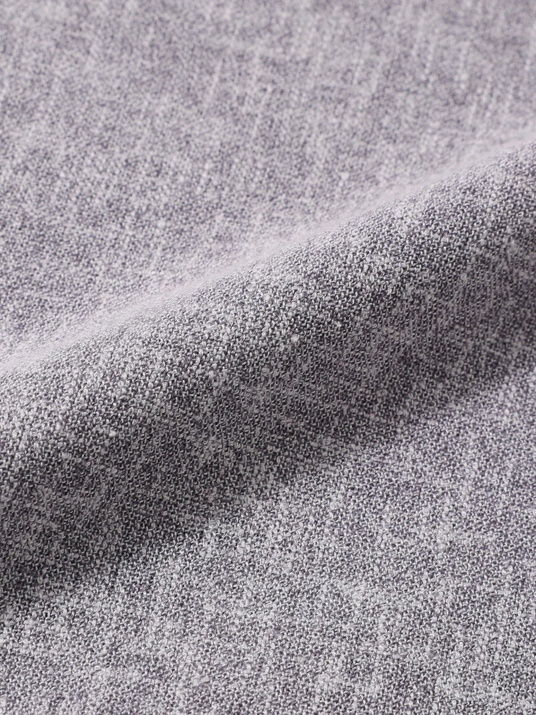 Men's Grey Slim Fit Solid Casual Shirt - Image 7