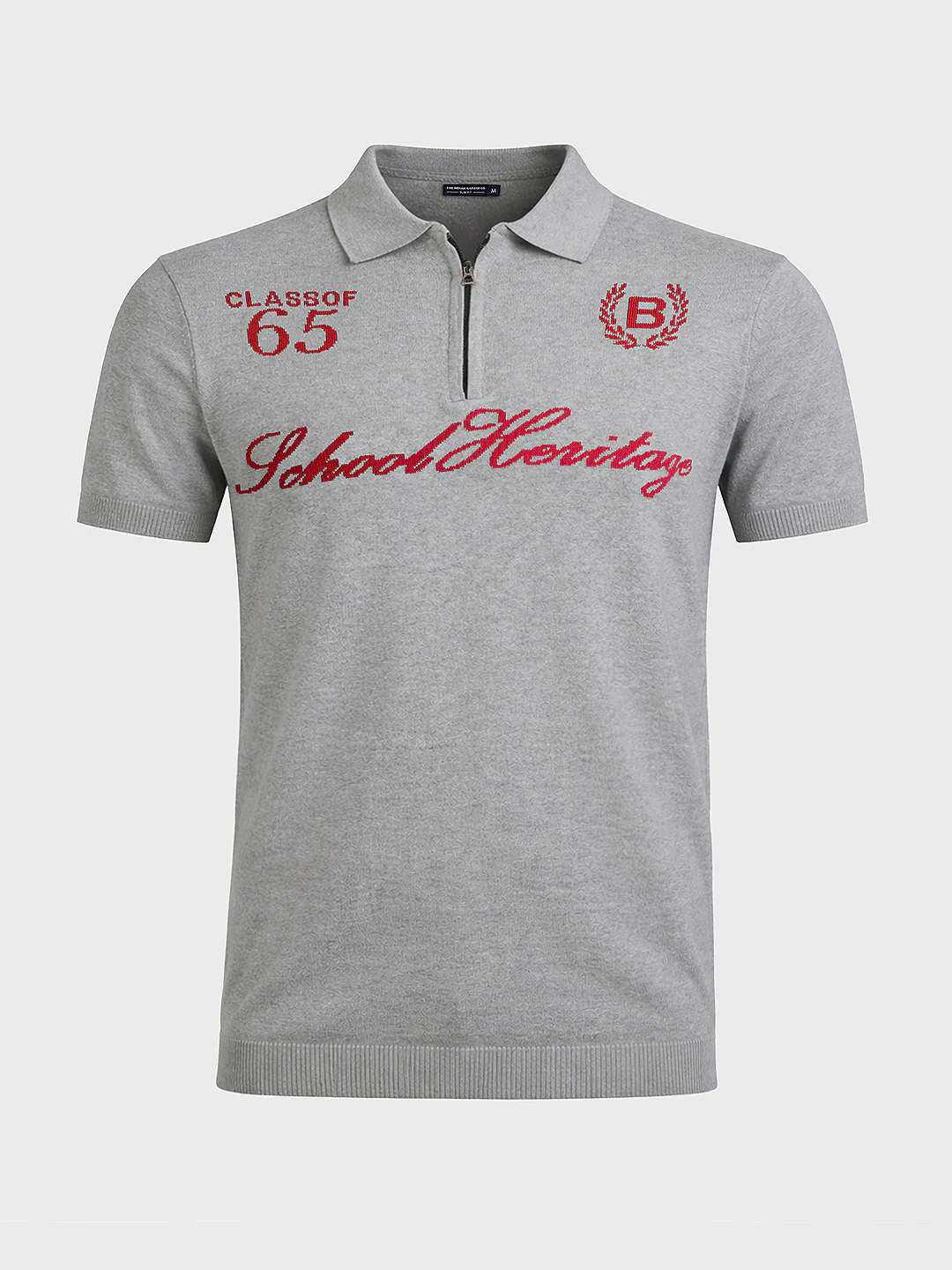 Men's Grey Slim Fit Solid Casual T-Shirt - Image 5