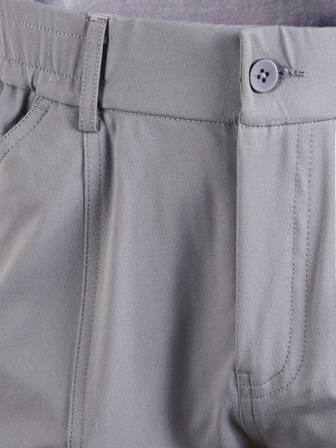 Men's Grey Slim Fit Solid Utility Cargo - Image 8