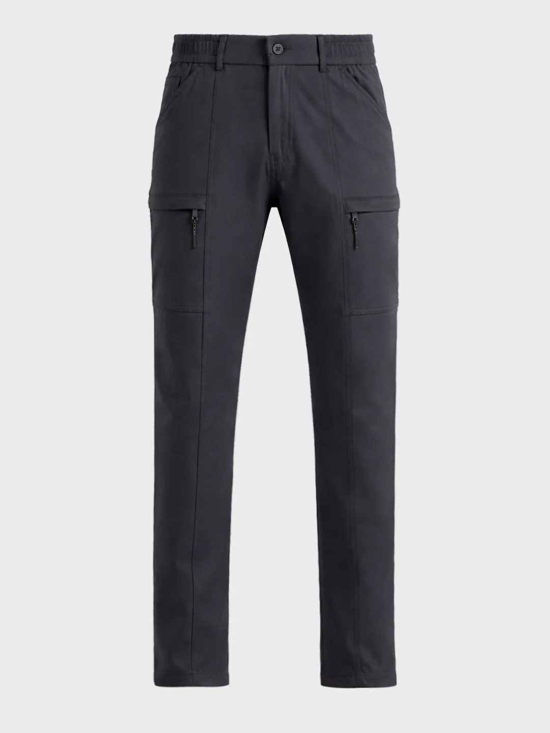 Men's Grey Slim Fit Solid Utility Cargo - Image 6