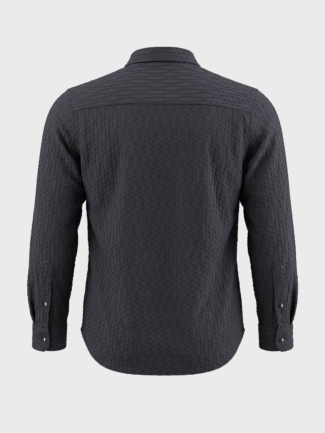 Men's Grey Slim Fit Solid Party Wear Shirt - Image 7