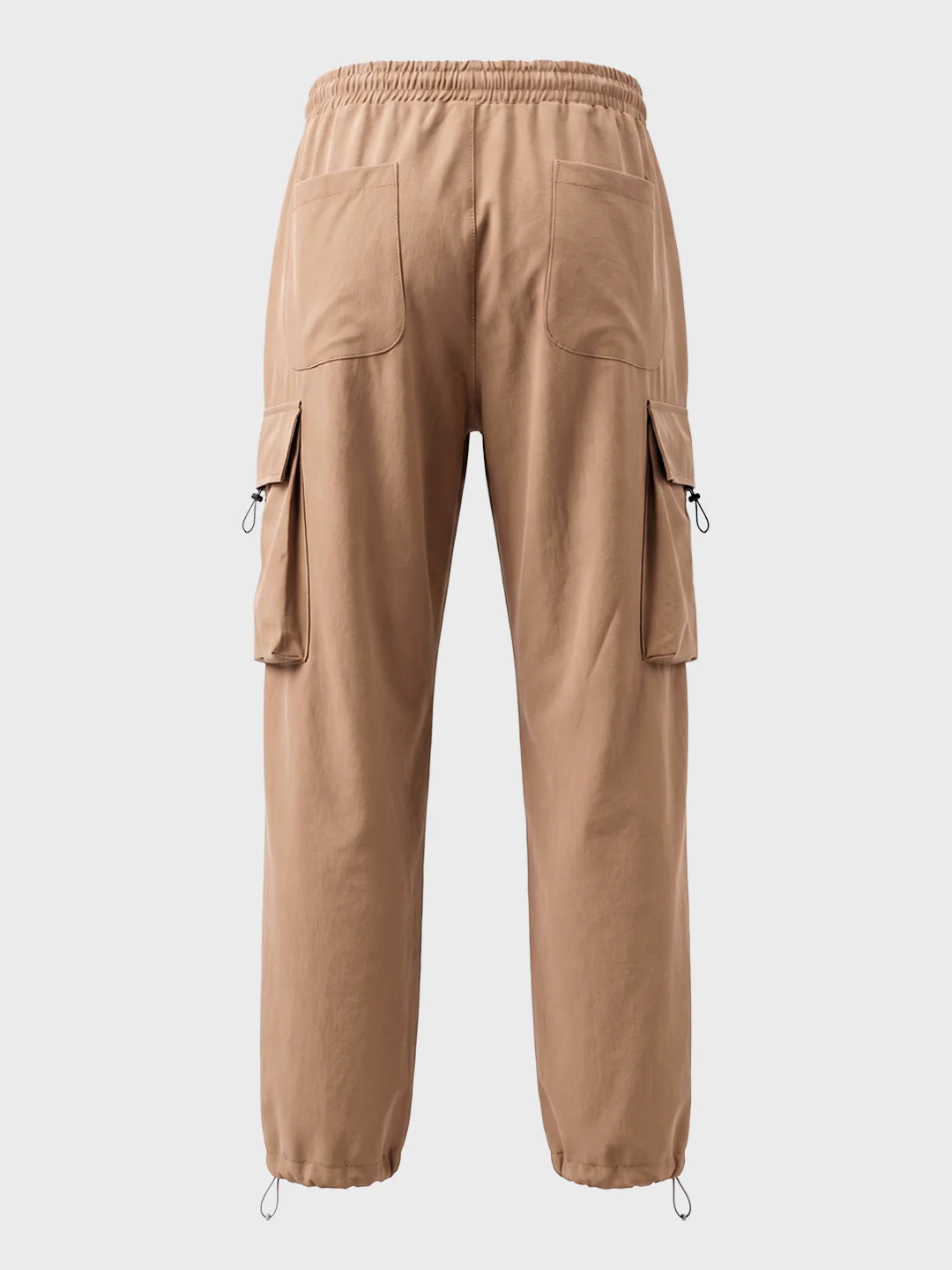 Men's Khaki Baggy Fit Solid Utility Cargo - Image 7
