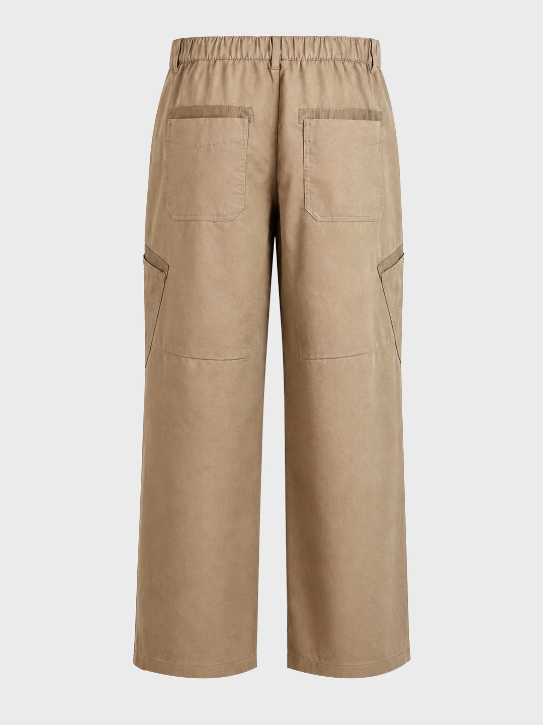 Men's Khaki Loose Fit Textured Utility Cargo - Image 8