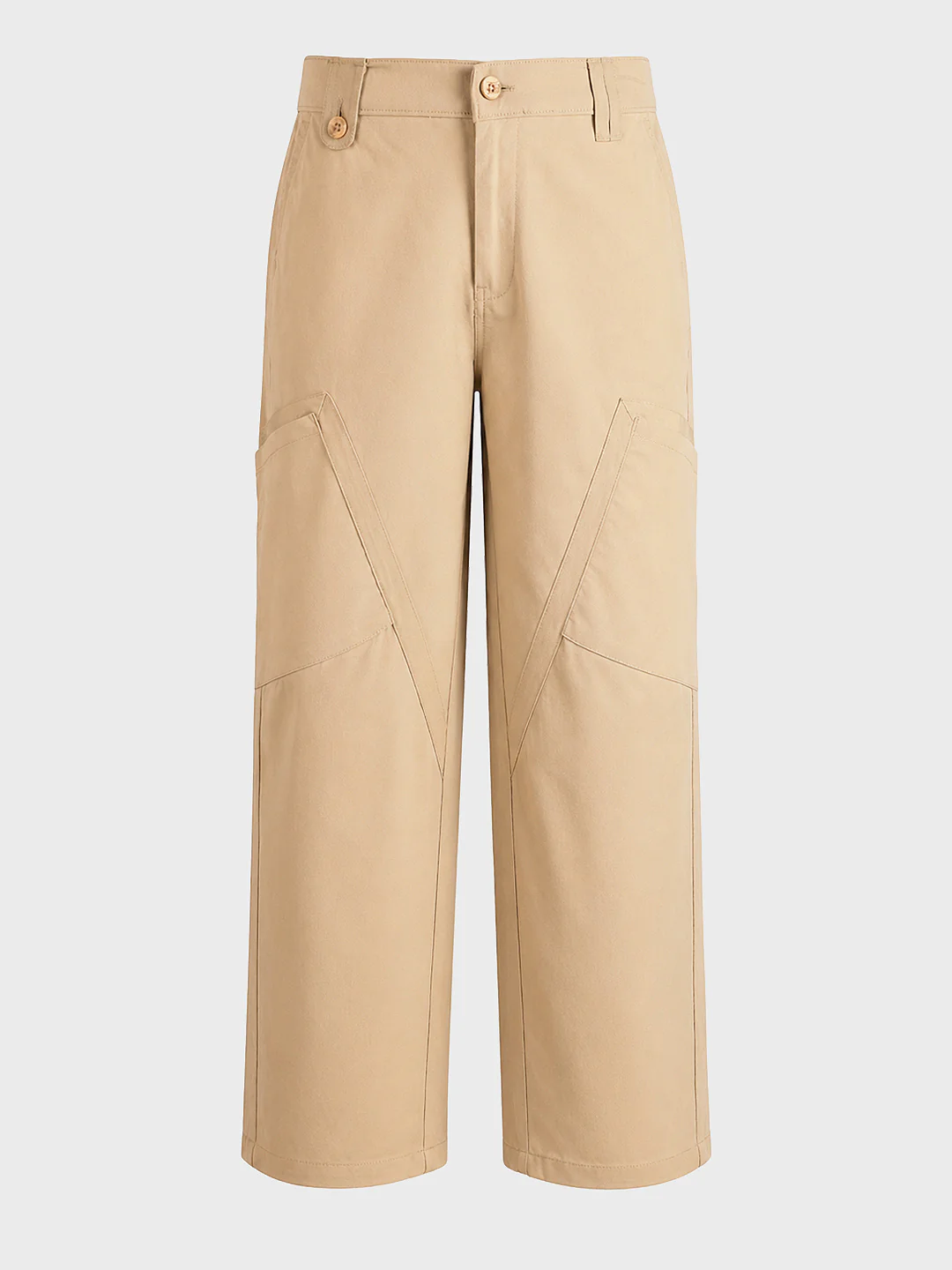 Men's Khaki Loose Fit Textured Utility Cargo - Image 7