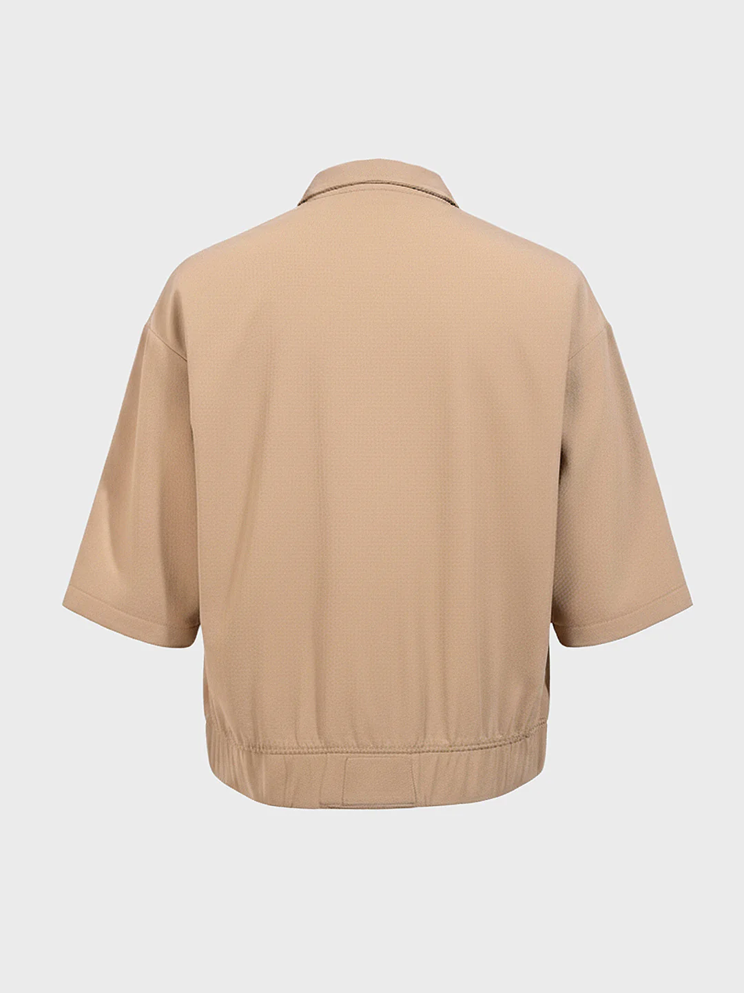 Men's Khaki Oversized Fit Solid Warner Bros Jacket - Image 4