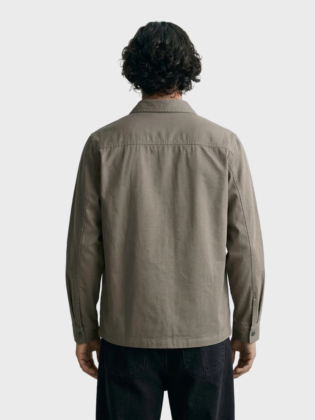 Men's Olive Regular Fit Solid Casual Shirt - Image 5