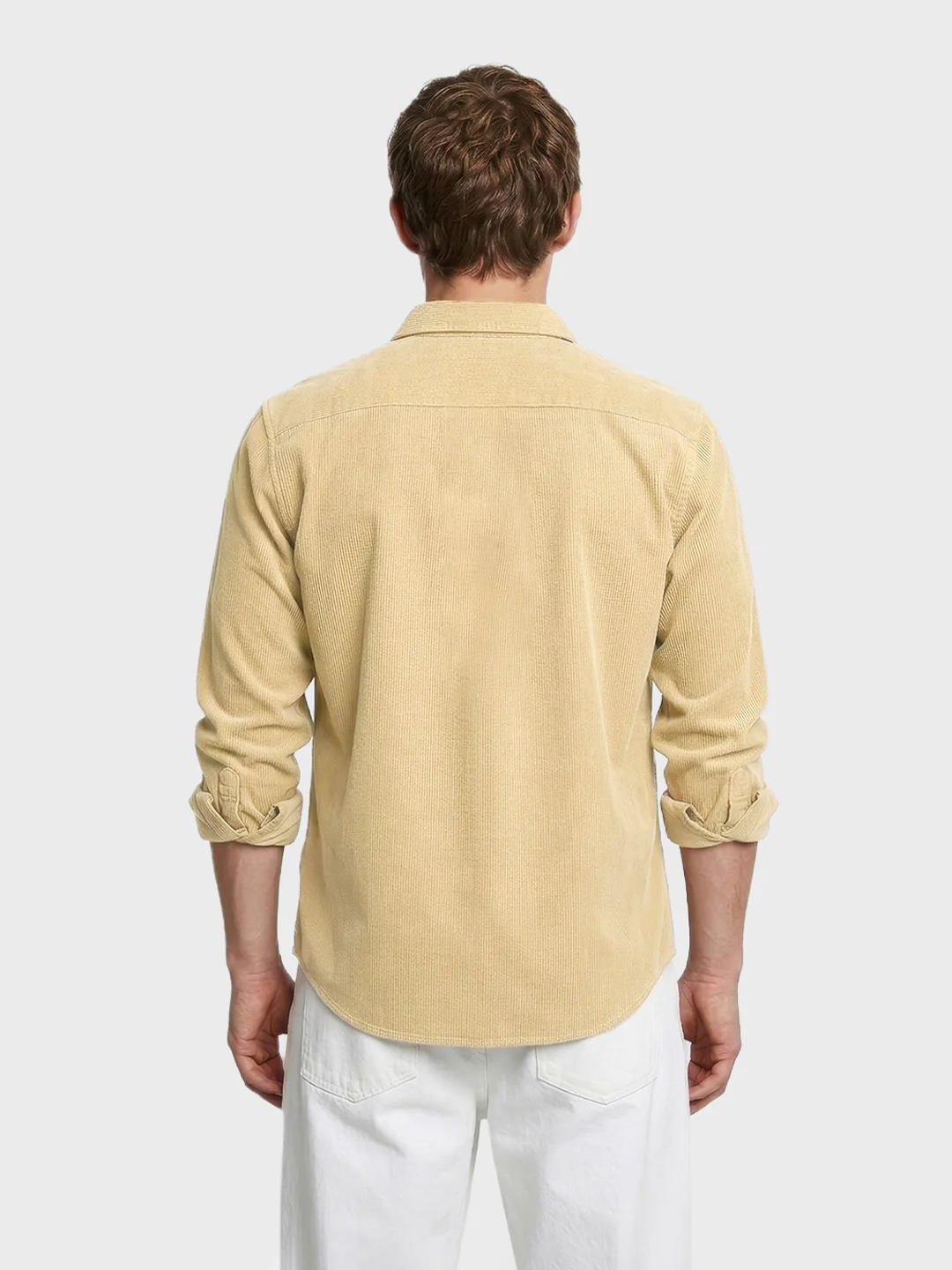 Men's Khaki Regular Fit Solid Casual Shirt - Image 5