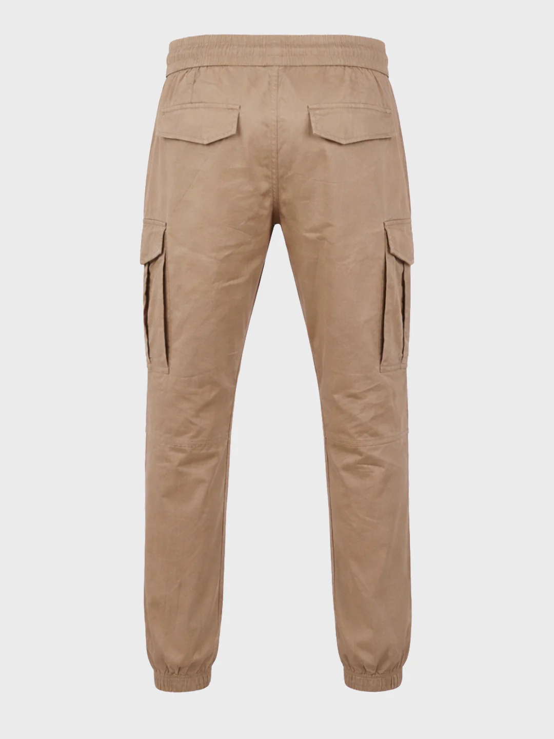 Men's Khaki Regular Fit Solid Utility Cargo - Image 7