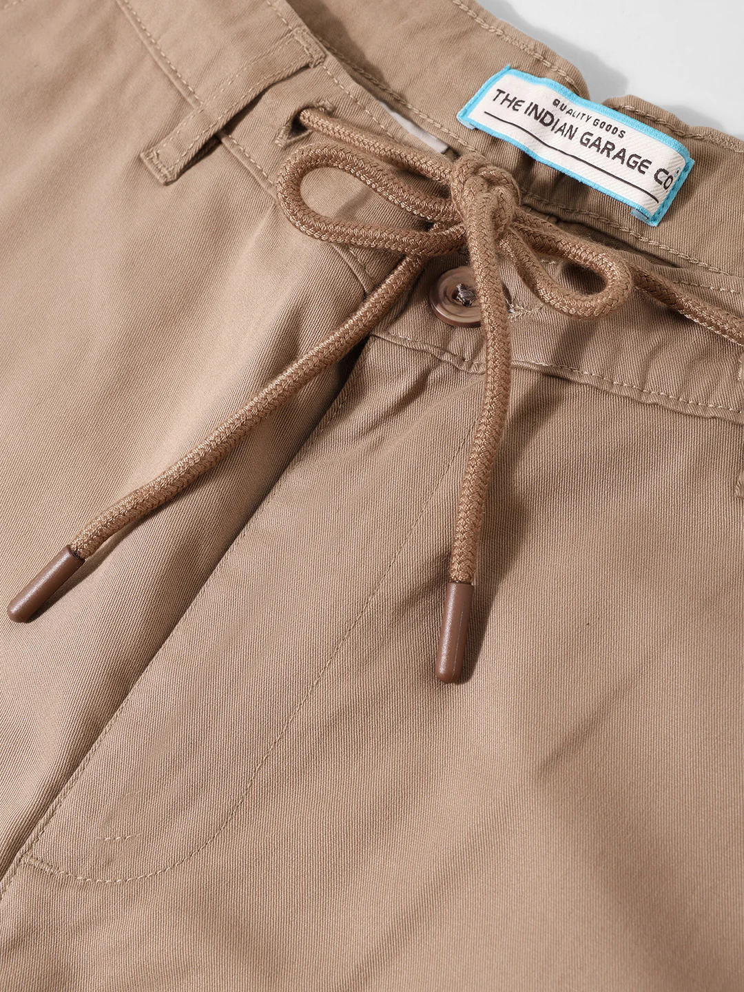 Men's Khaki Regular Fit Solid Utility Cargo - Image 6