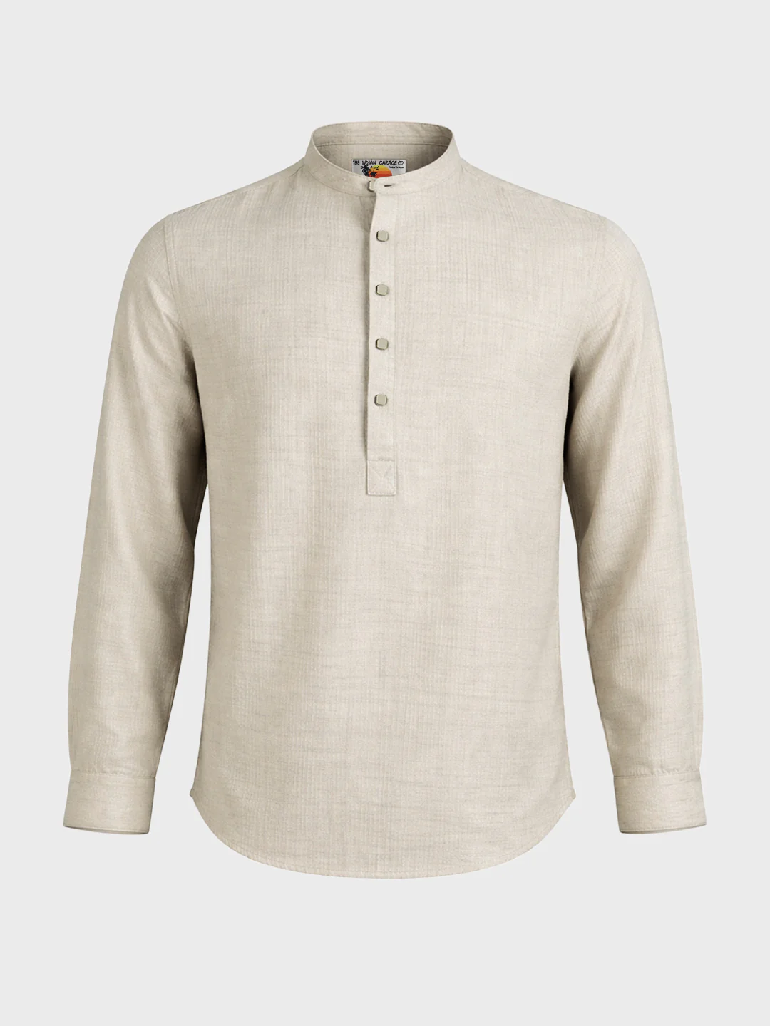 Men's Khaki Regular Fit Solid Casual Shirt - Image 5