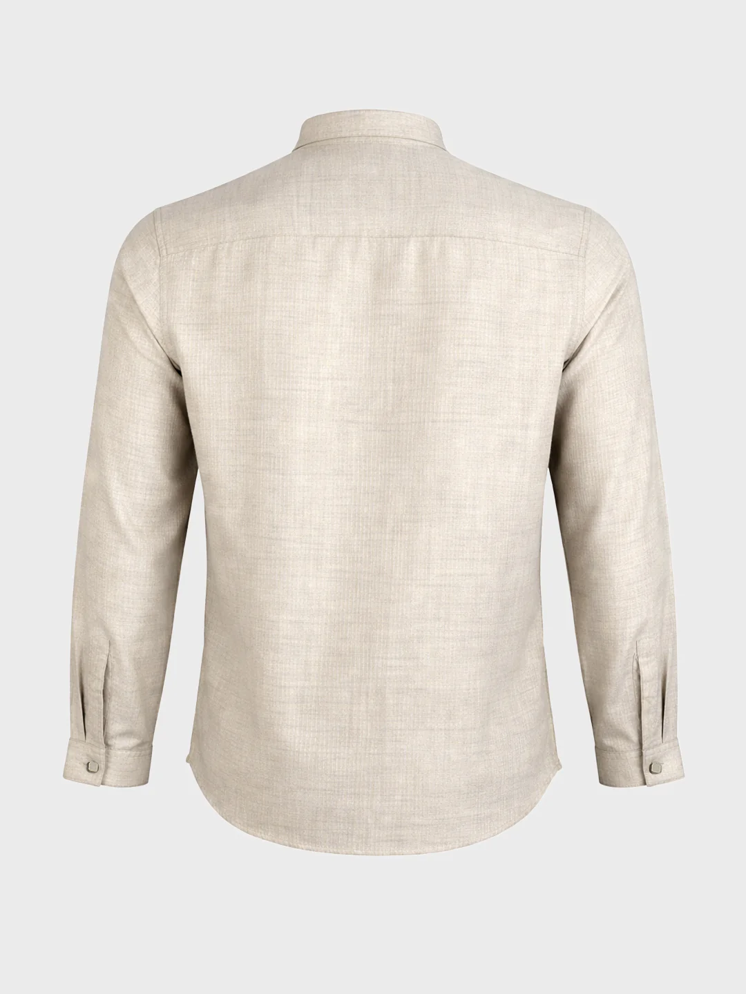 Men's Khaki Regular Fit Solid Casual Shirt - Image 6