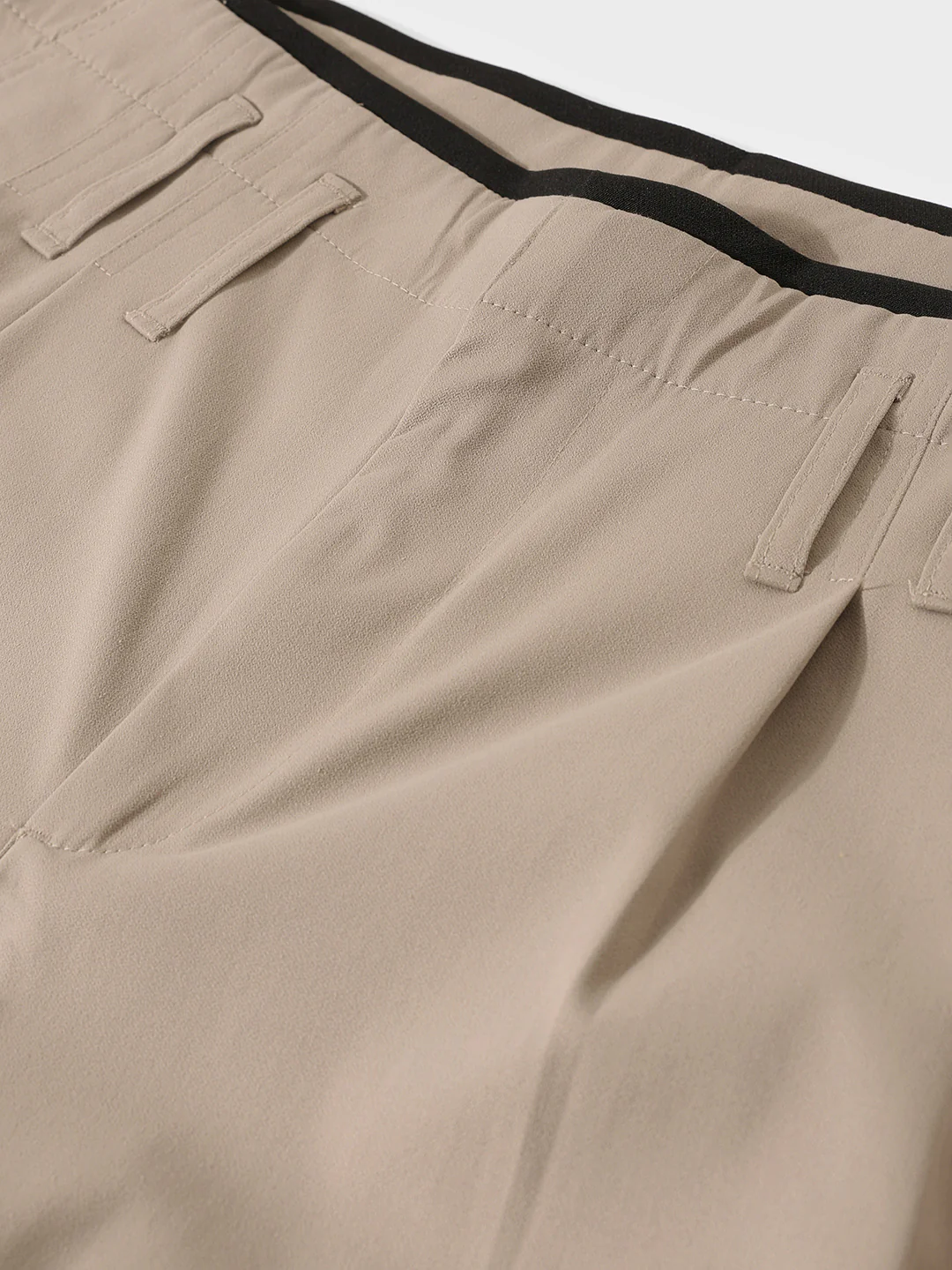 Men's Khaki Relaxed Fit Casual Solid Trousers - Image 6