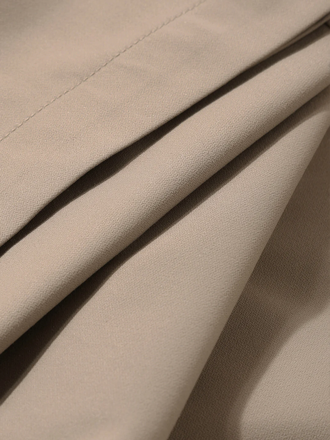 Men's Khaki Relaxed Fit Casual Solid Trousers - Image 7