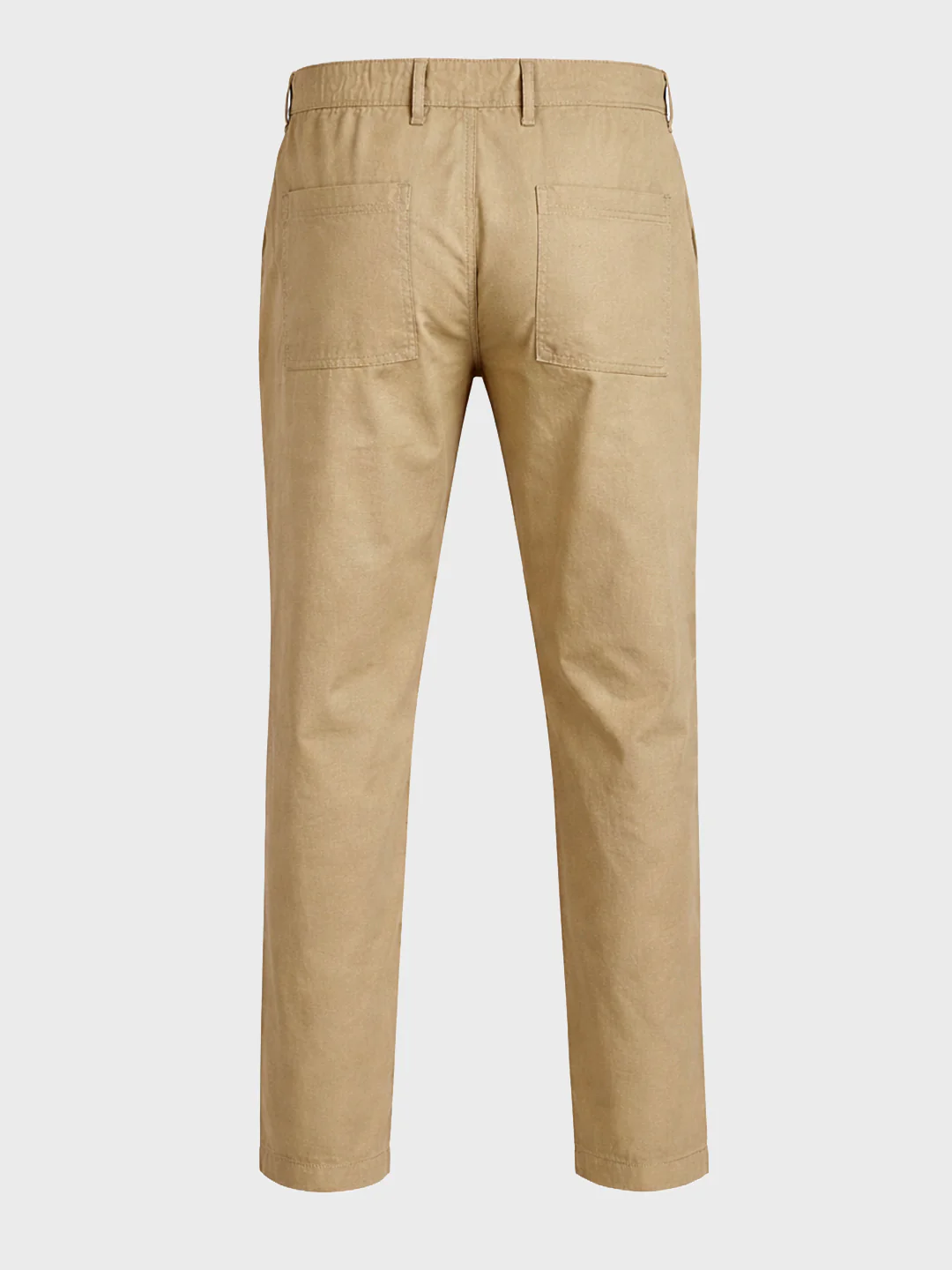 Men's Khaki Relaxed Fit Solid Casual Trousers - Image 7