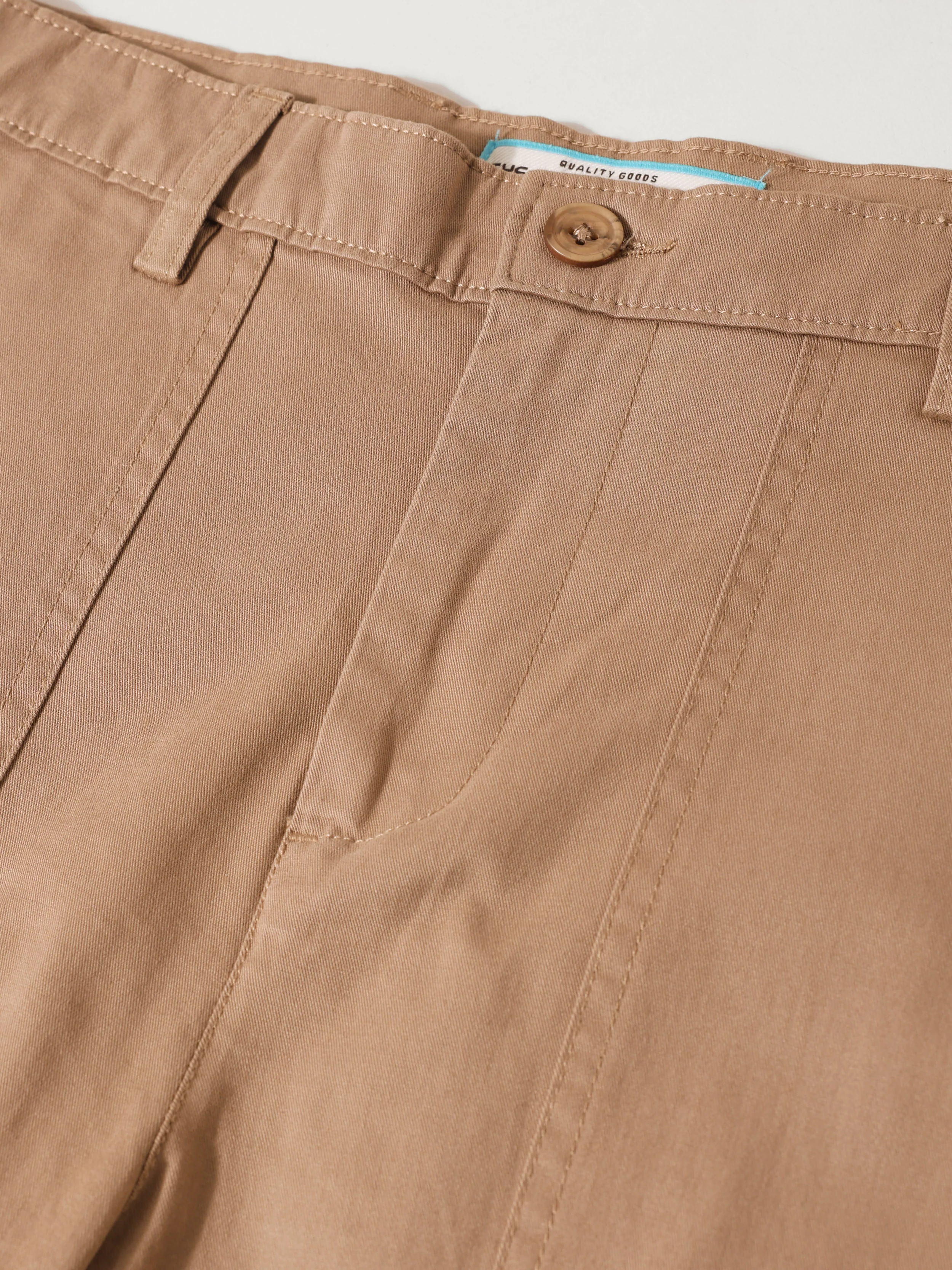 Men's Khaki Relaxed Fit Solid Utility Cargo - Image 7
