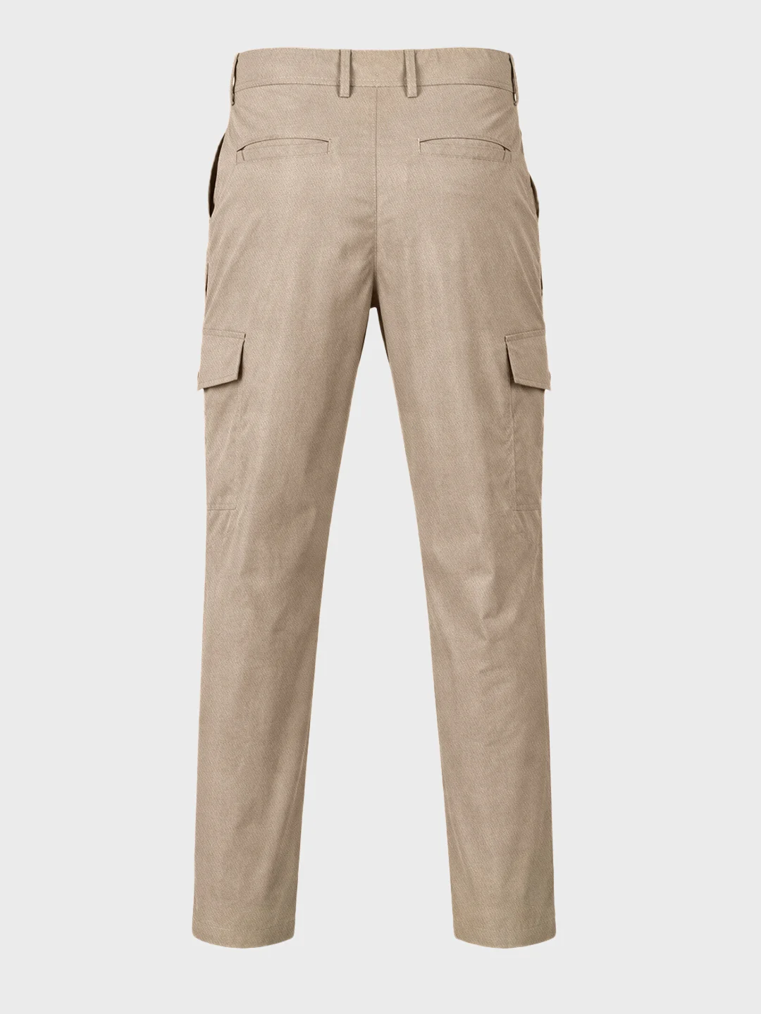 Men's Beige Relaxed Fit Solid Utility Joggers - Image 7