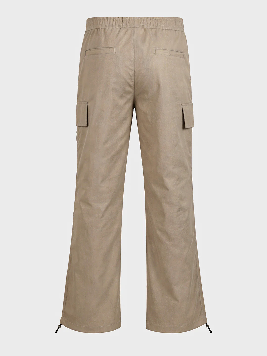 Men's Khaki Relaxed Fit Solid Utility Joggers - Image 7