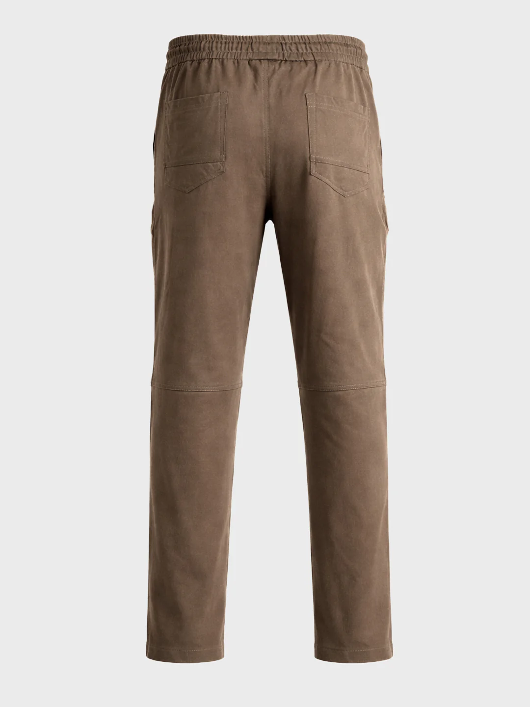 Men's Khaki Relaxed Fit Solid Utility Joggers - Image 7