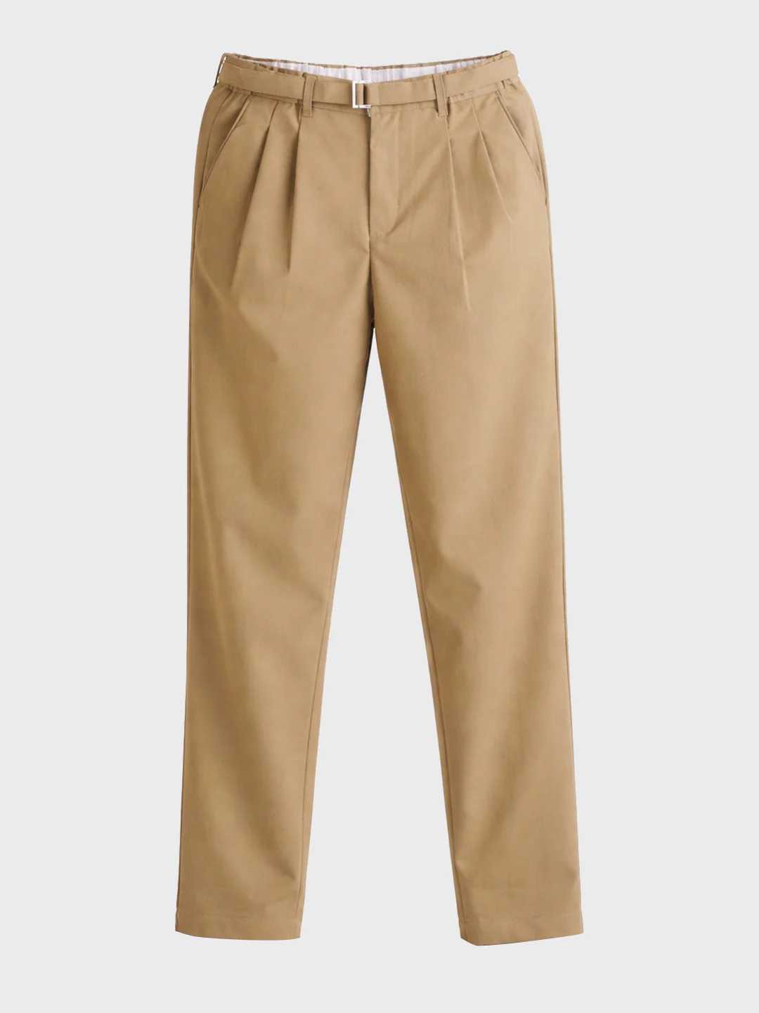 Men's Khaki Relaxed Fit Solid Utility Trousers - Image 5