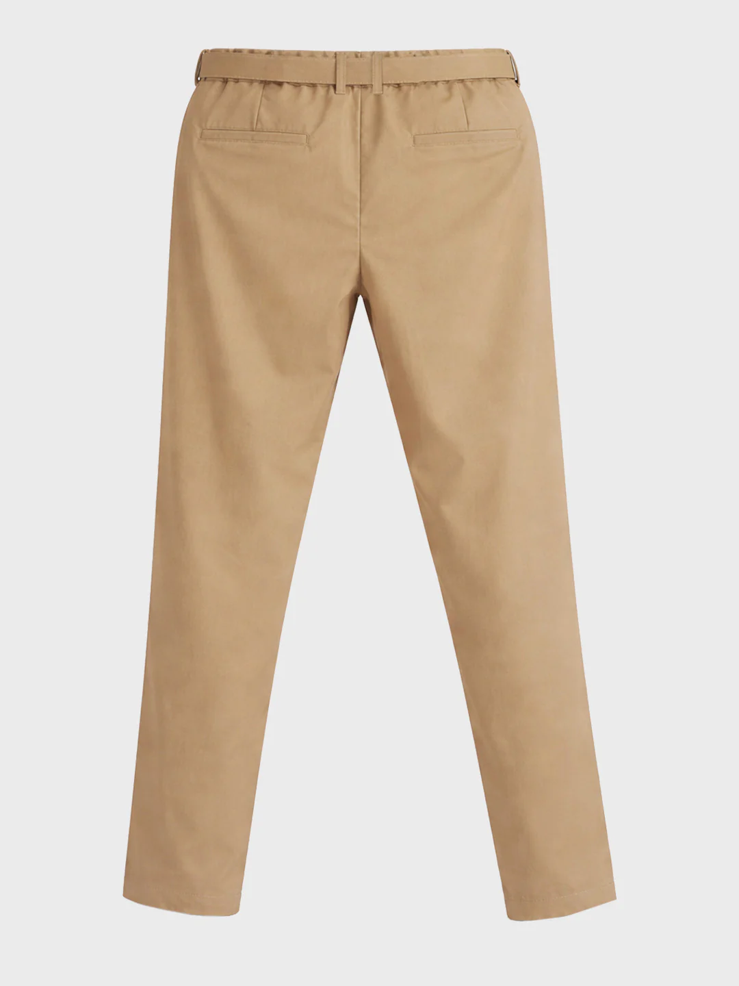 Men's Khaki Relaxed Fit Solid Utility Trousers - Image 6