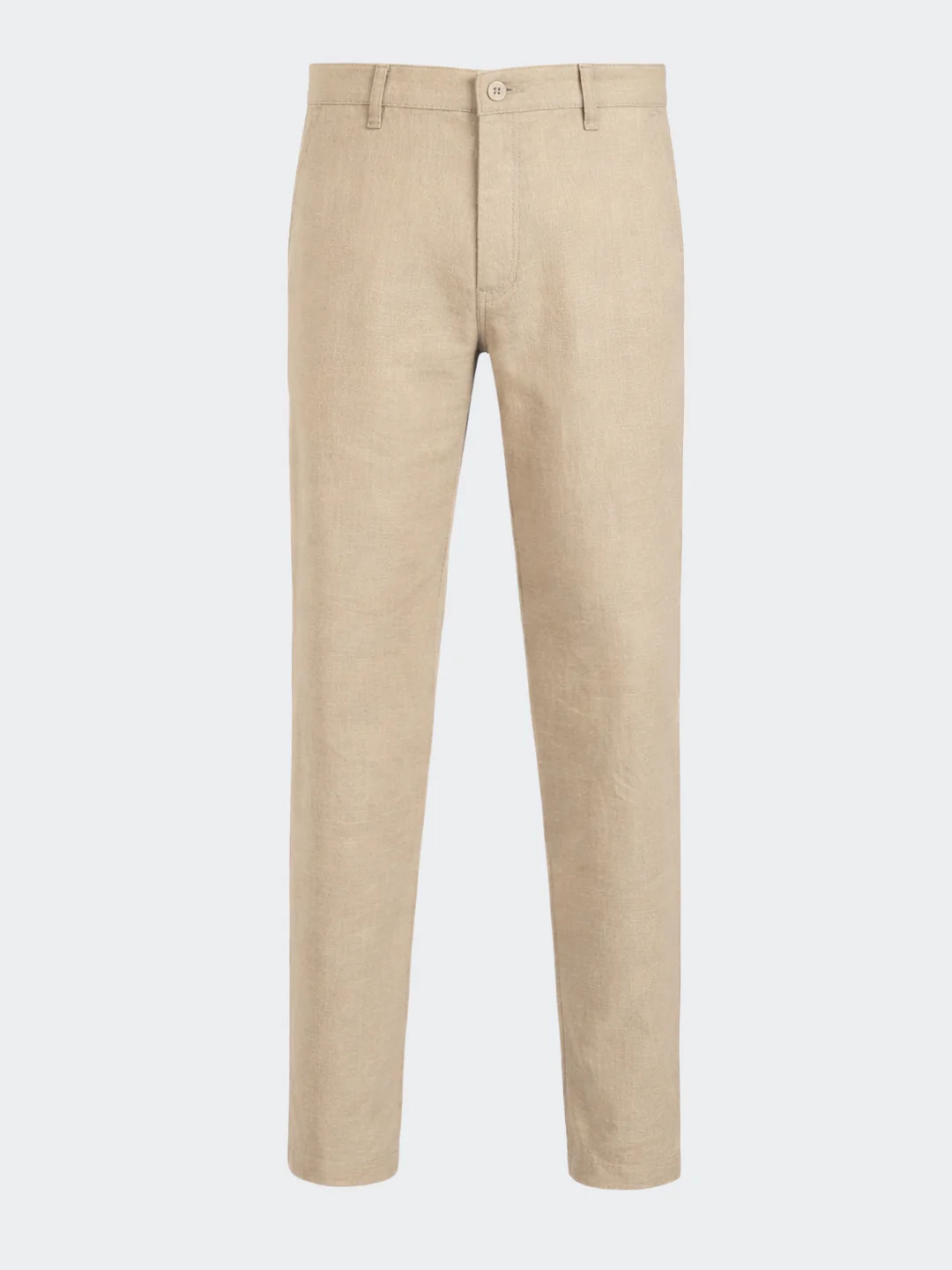 Men's Khaki Slim Fit Solid Casual Chinos - Image 6