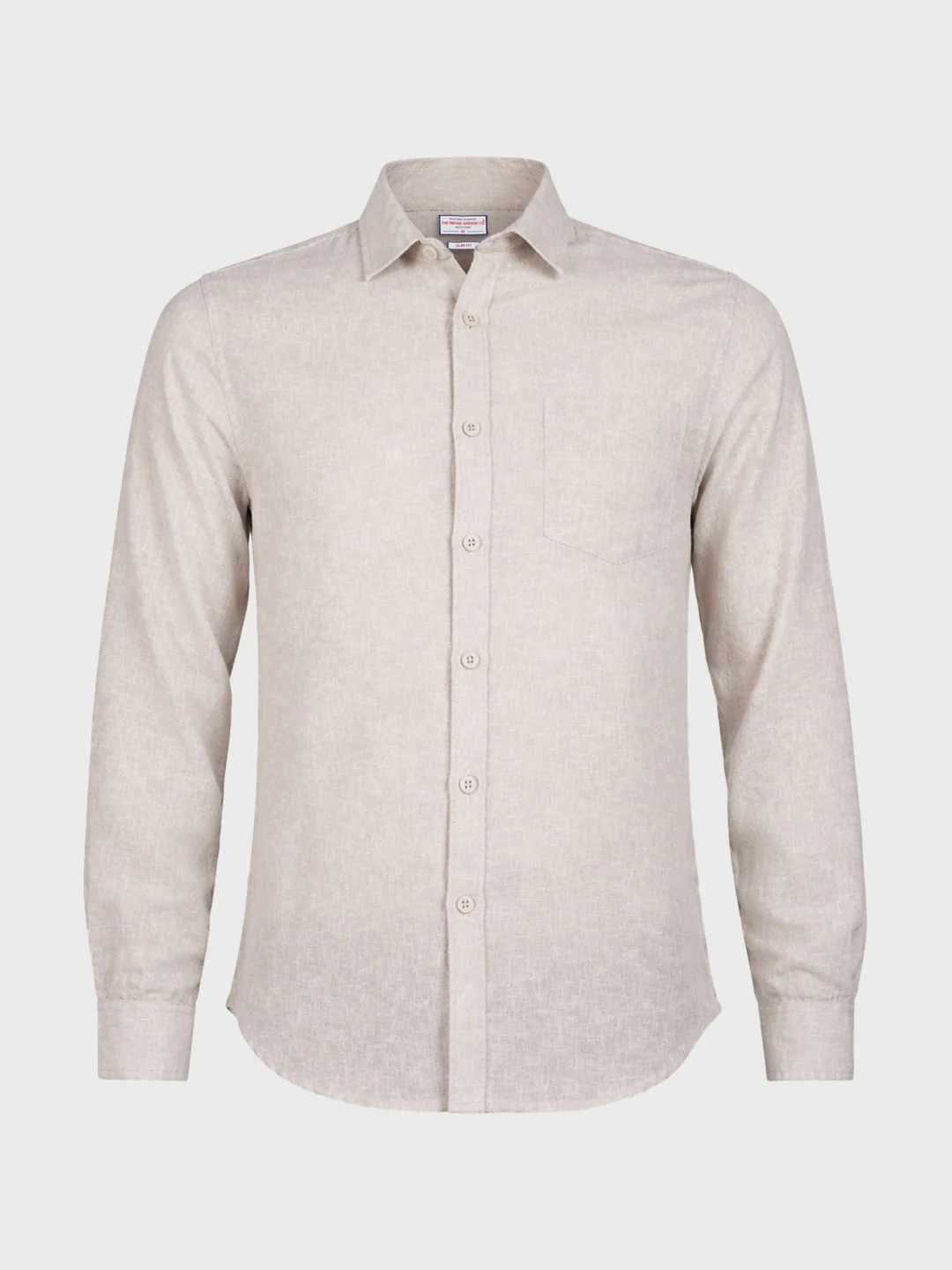 Men's Khaki Slim Fit Solid Casual Shirt - Image 4
