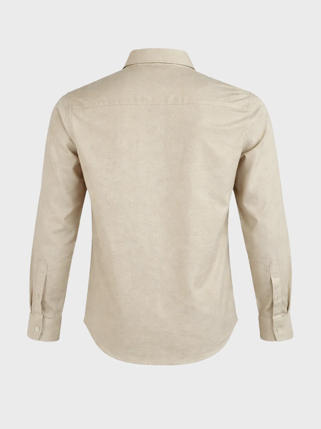 Men's Khaki Slim Fit Solid Casual Shirt - Image 7