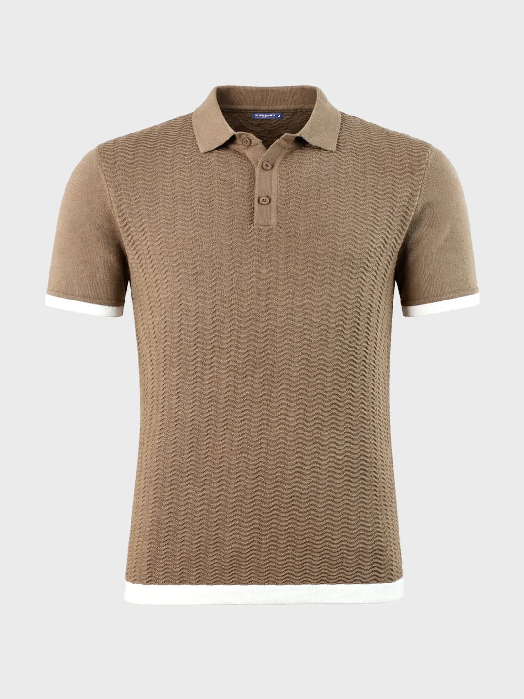 Men's Khaki Slim Fit Solid Casual T-Shirt - Image 5