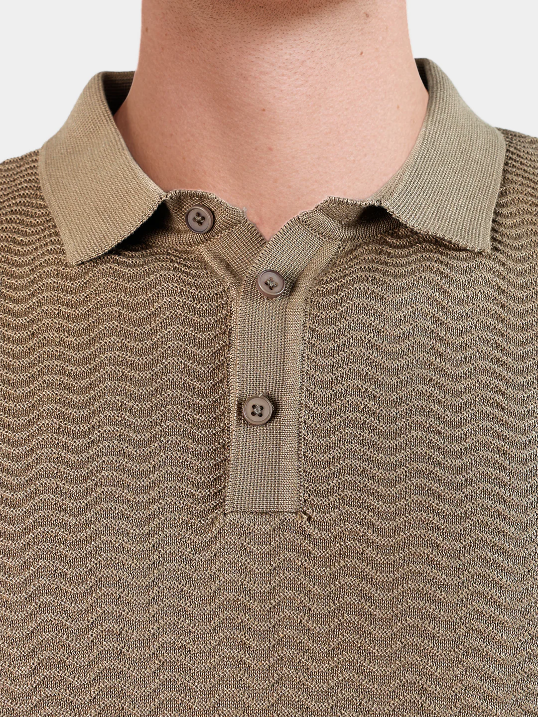 Men's Khaki Slim Fit Solid Casual T-Shirt - Image 7