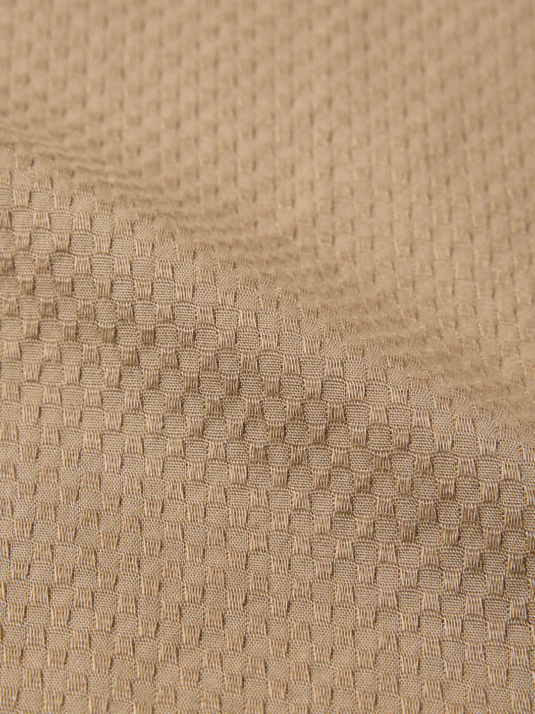 Men's Khaki Slim Fit Textured Casual Shirt - Image 7