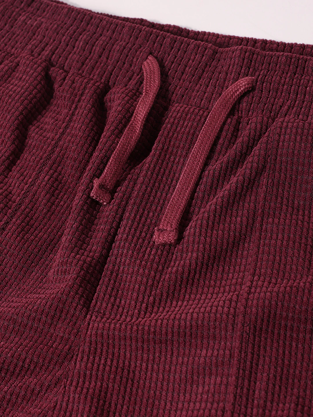 Men's Maroon Loose Fit Solid Utility Joggers - Image 5