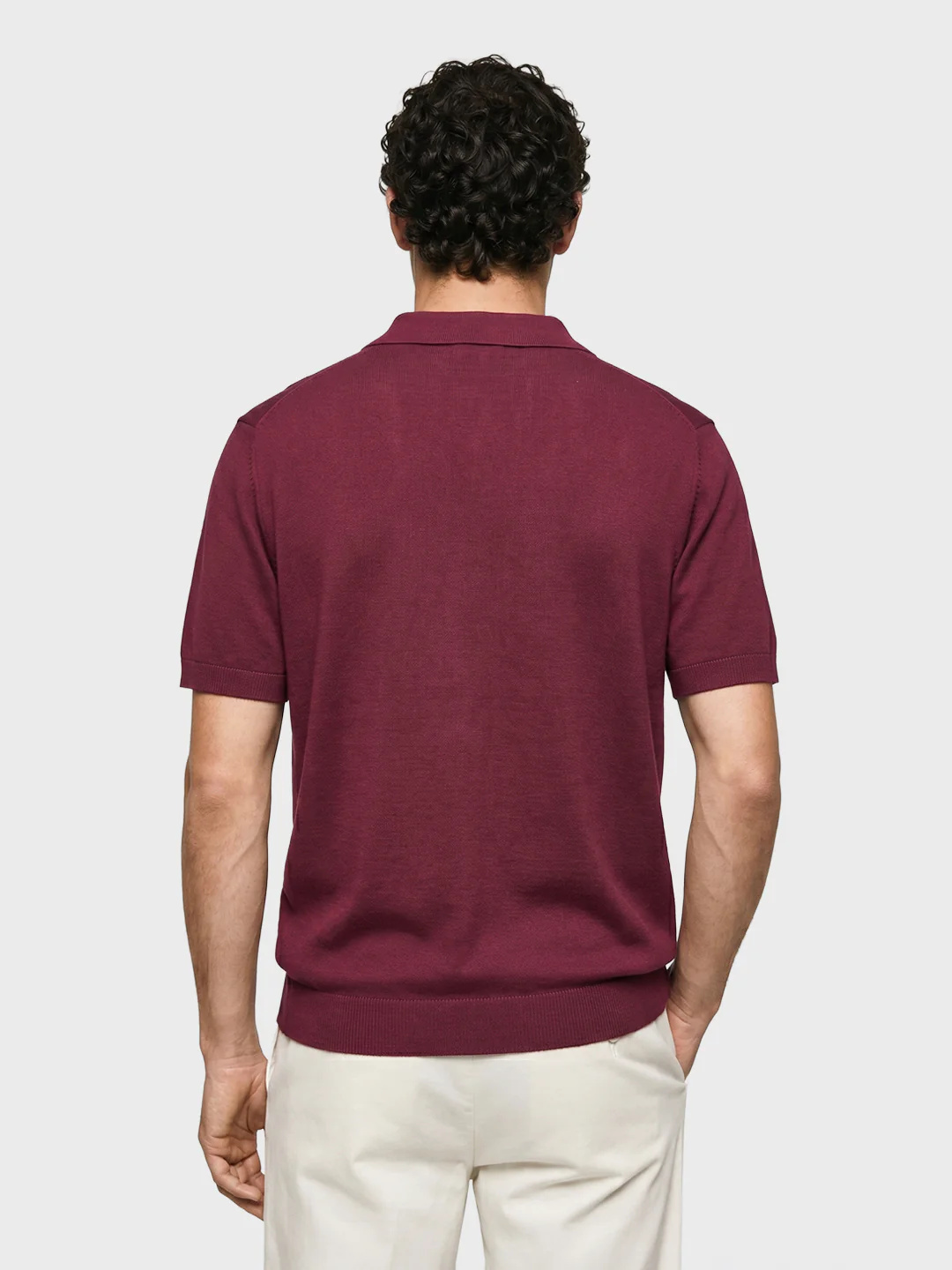 Men's Maroon Oversized Fit Graphic Printed Casual T-Shirt - Image 3