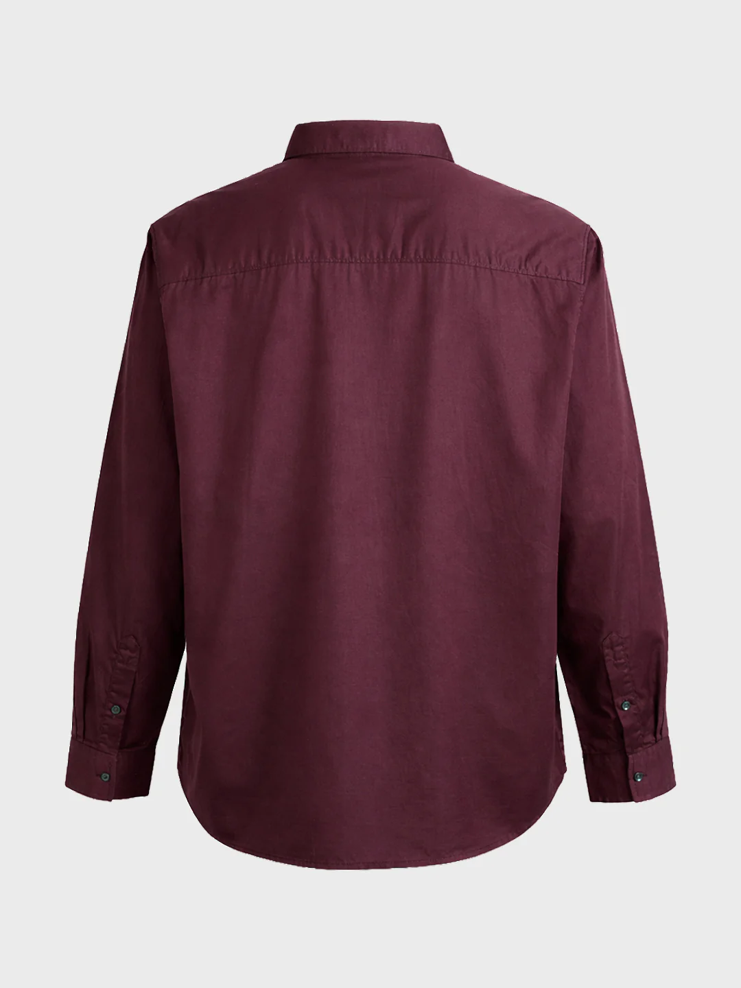 Men's Maroon Regular Fit Solid Casual Shirt - Image 5