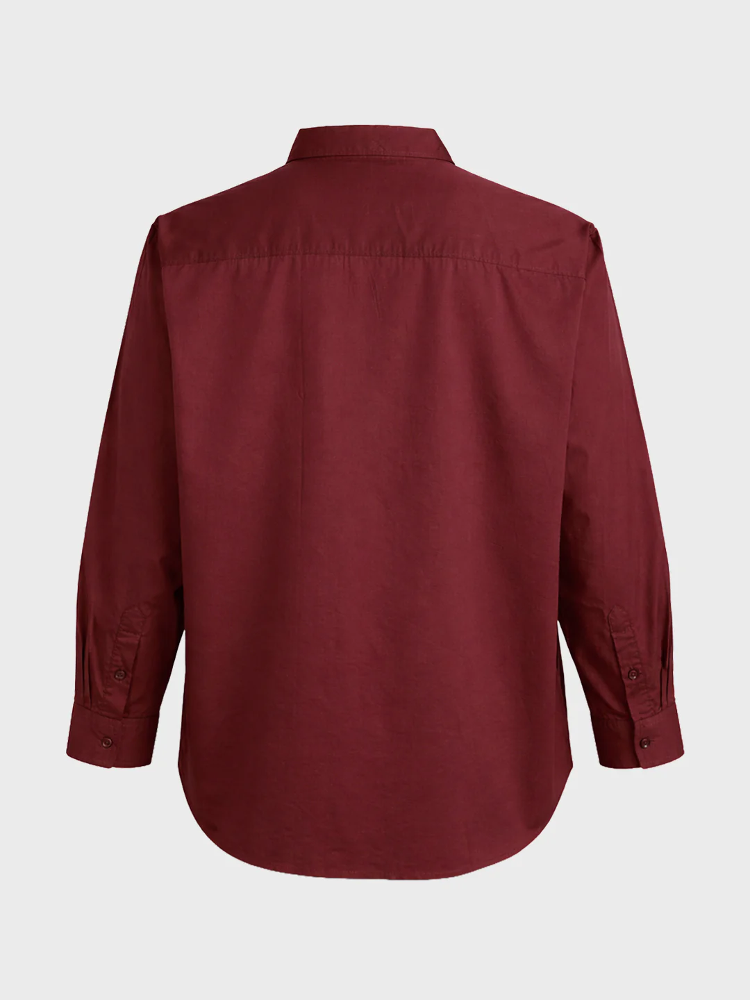 Men's Maroon Regular Fit Solid Casual Shirt - Image 5