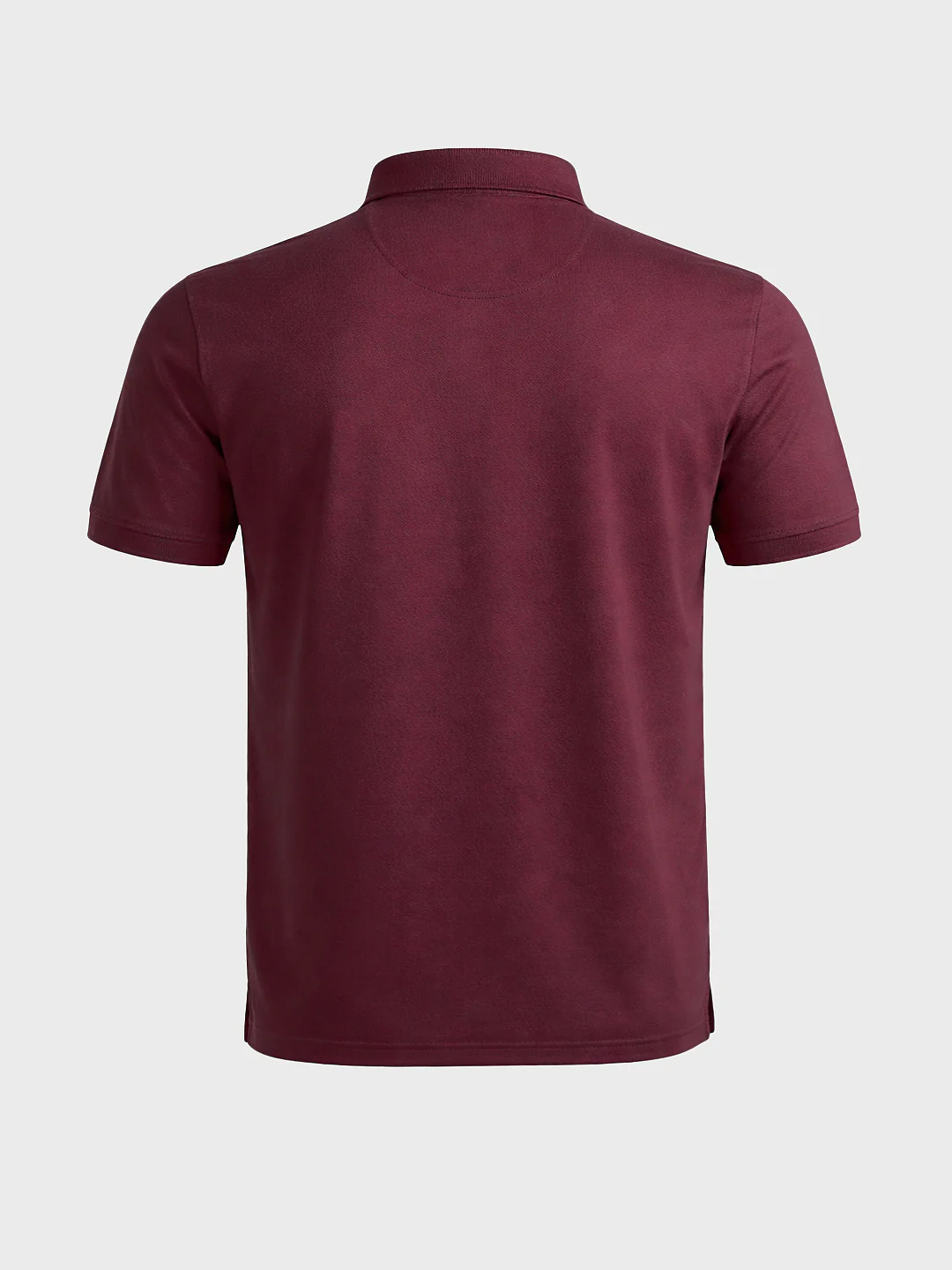 Men's Maroon Regular Fit Solid Casual T-Shirts - Image 7