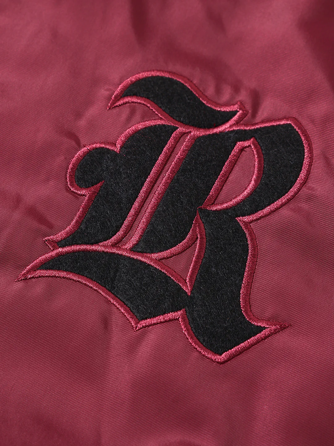 Men's Maroon Relaxed Fit Embroided Casual Jacket - Image 6