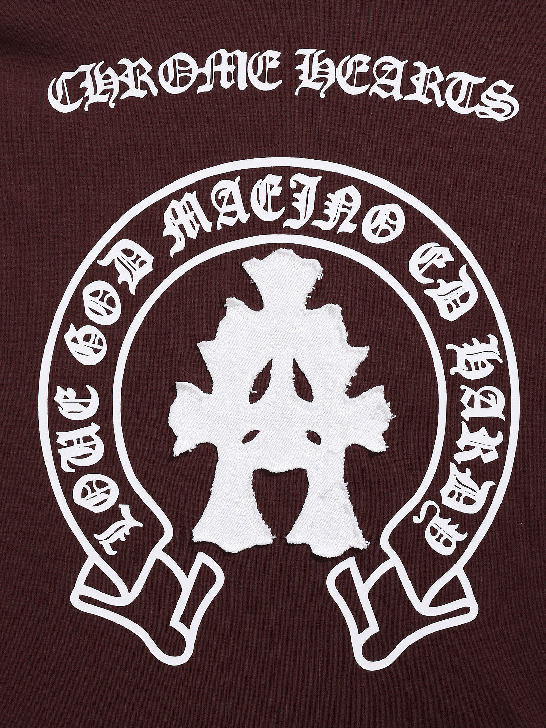 Men's Maroon Relaxed Fit Embroided 240 GSM Casual T-Shirt - Image 7