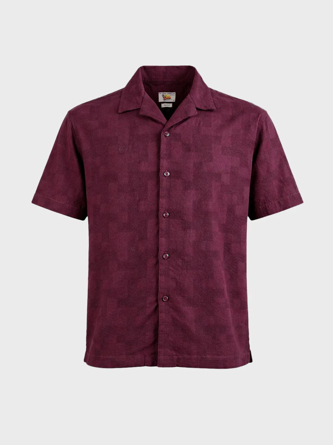 Men's Maroon Relaxed Fit Solid Casual Shirt - Image 5