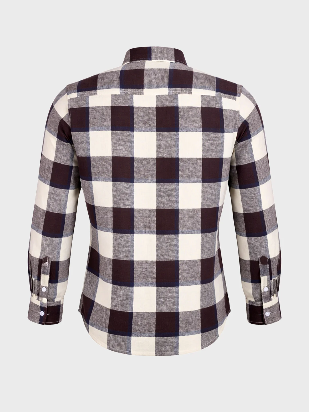 Men's Maroon Slim Fit Checked Casual Shirt - Image 7