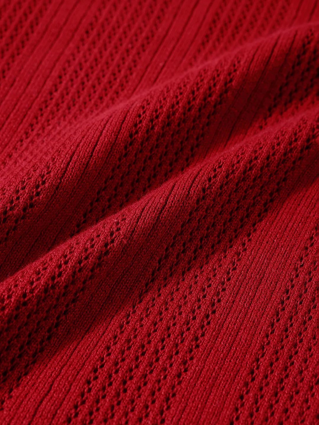 Men's Maroon Slim Fit Flat Knit Textured Shirt - Image 8